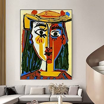 Amazon.co.jp: 現代美術の有名な絵画PicassoMujerConSombrero